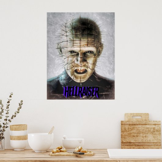 Hellraiser Pinhead Horror Poster (Keuken)