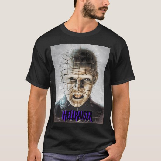 Hellraiser Pinhead Horror T-shirt (Voorkant)