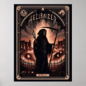 HellRaizer Burning Reaper Tarot Kaart Poster (Voorkant)