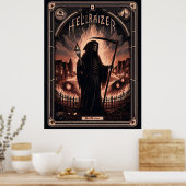 HellRaizer Burning Reaper Tarot Kaart Poster (Keuken)