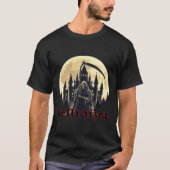 HellRaizer Reaper met kasteel en maan T-shirt (Voorkant)