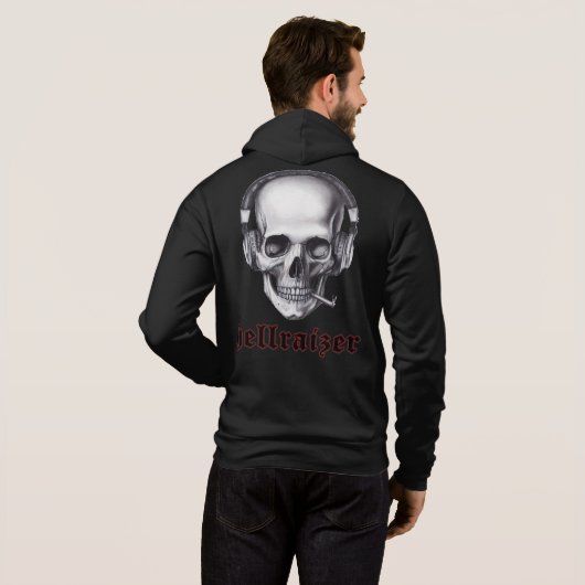 HellRaizer Roken Schedel Hoodie (Achterkant volledig)