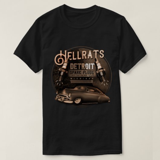 Hellrats Vonkstekkers voor Hot Rods T-shirt (Design voorkant)
