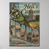 Hell's Canyon, Idaho - Large Letter Scenes Poster (Voorkant)