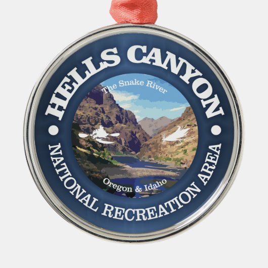 Hells Canyon NRA Metalen Ornament (Voorkant)