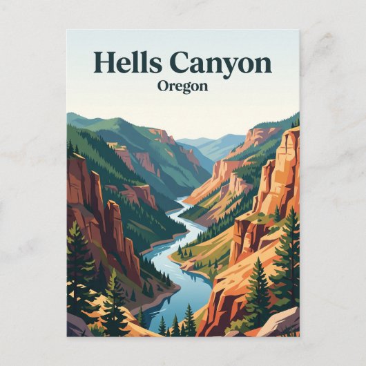 Hells Canyon, Oregon Briefkaart (Voorkant)