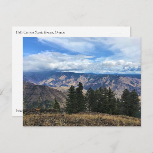 Hells Canyon Schilderachtig Byway, OF Briefkaart (Voorkant / Achterkant)