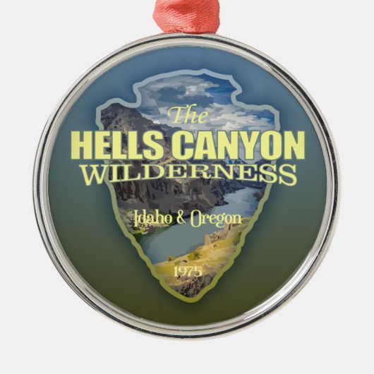 Hells Canyon WA Metalen Ornament (Voorkant)
