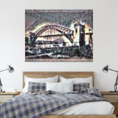 HELLS GATE BRIDGE ASTORIA, NY CANVAS AFDRUK (Insitu (Slaapkamer))