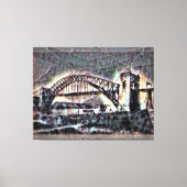 HELLS GATE BRIDGE ASTORIA, NY CANVAS AFDRUK (Voorkant)