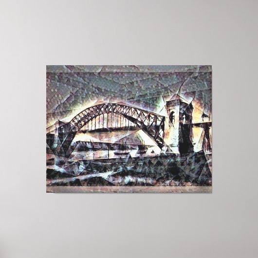 HELLS GATE BRIDGE ASTORIA, NY CANVAS AFDRUK (Voorkant)