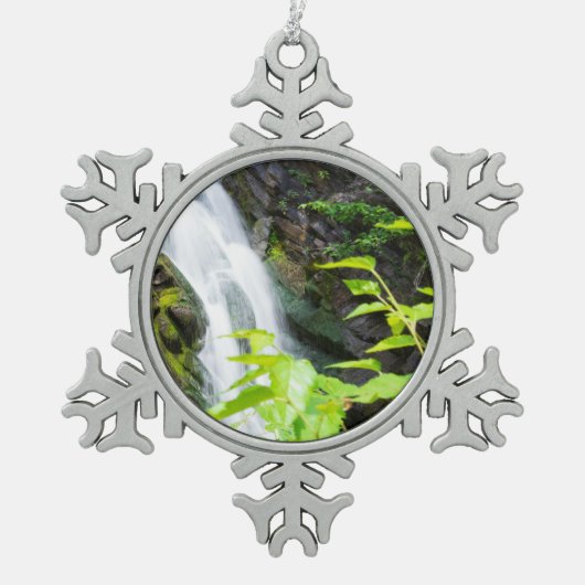Hell's Gate Canyon-waterval Tin Sneeuwvlok Ornament (Voorkant)