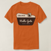 Hells Gate State Park Idaho welkomstbord T-shirt (Design voorkant)