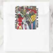 HELLS HAVEN INDICA KUSH VIERKANTE STICKER (Tas)