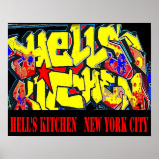 Hell's Kitchen District Label, New York City Poster