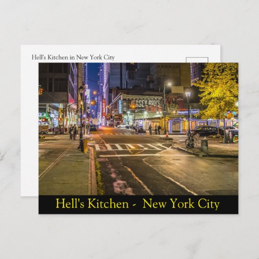 Hell's Kitchen in New York City Briefkaart (Voorkant / Achterkant)
