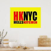 Hell's Kitchen New York City Logo Poster (Keuken)