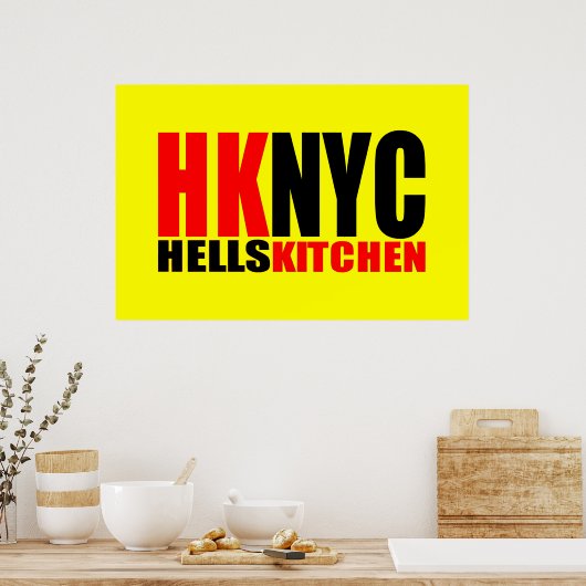 Hell's Kitchen New York City Logo Poster (Keuken)