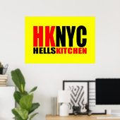 Hell's Kitchen New York City Logo Poster (Thuiskantoor)