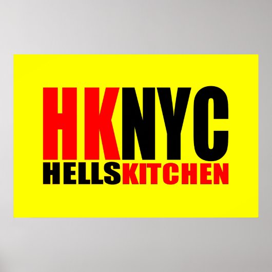 Hell's Kitchen New York City Logo Poster (Voorkant)