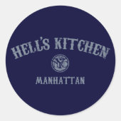 Hell's Kitchen Ronde Sticker (Voorkant)