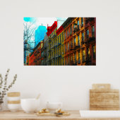 "Hells Kitchen Street" van Urban Gorilla ArtWorks Poster (Keuken)