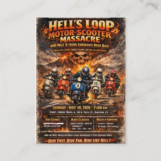 Hell's Loop 2026 evenementposter Visitekaartje (Voorkant)