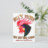 Hell's Pecker BBQ Sauce Briefkaart (Staand voorkant)