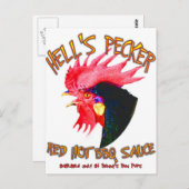 Hell's Pecker BBQ Sauce Briefkaart (Voorkant / Achterkant)