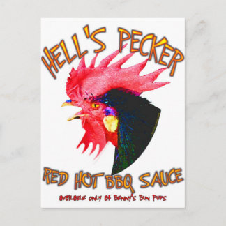 Hell's Pecker BBQ Sauce Briefkaart