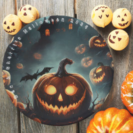Hells Pumpkin Halloween Party Paper Borden Papieren Bordje