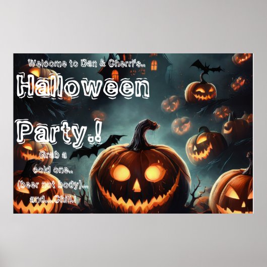 Hells Pumpkin Halloween Party Poster (Voorkant)