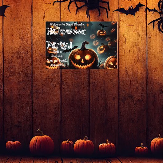 Hells Pumpkin Halloween Party Poster
