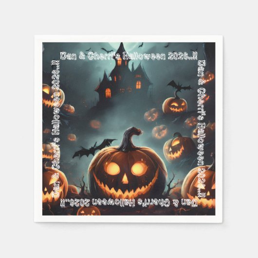 Hells Pumpkin Halloween Party Servet (Voorkant)