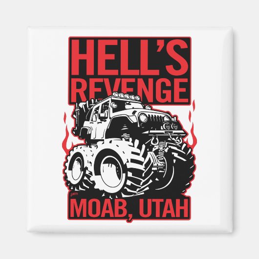 Hell's Revenge Moab Utah Off Road 4x4 Adventure Magneet (Voorkant)