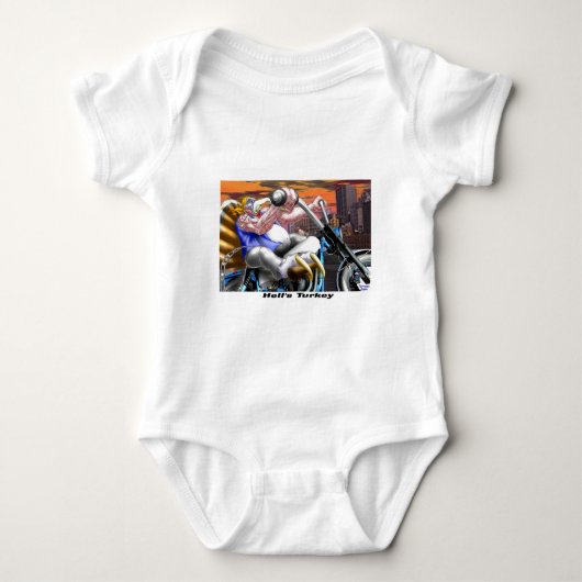Hells Turkey Grappige Thanksgiving Harley T-shirts (Voorkant)