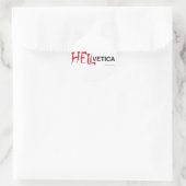 Hellvetica - Helvetica's kwaadaardige tweeling Ronde Sticker (Tas)