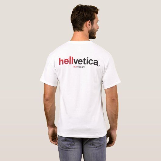 Hellvetica – Horizontaal logo T-shirt (Achterkant volledig)