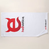 hellvetica – Logo Strandlaken (Voorkant)