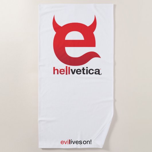 hellvetica – Logo Strandlaken (Voorkant)