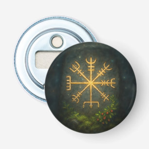 Helm der Awe Aegishjalmur Noorse Beschermende Symb Button Flesopener