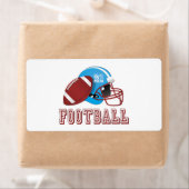 helm en bal van football etiket (Insitu)