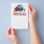 helm en bal van football flyer (Hand)