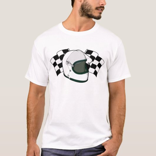 Helm en vlaggen t-shirt (Voorkant)