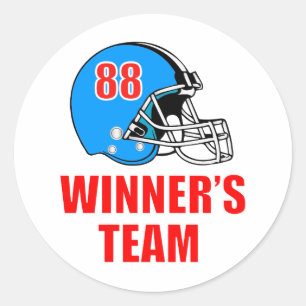 helm football ronde sticker