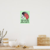 Helm Hersenbeschadiging Grappige ATV Quad Poster B (Keuken)