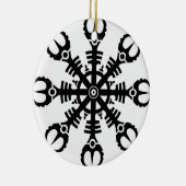 Helm of awe - Aegishjalmur No.2 (zwart) Keramisch Ornament (Rechts)