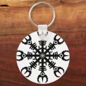 Helm of awe - Aegishjalmur No.2 (zwart) Sleutelhanger (Voorkant)