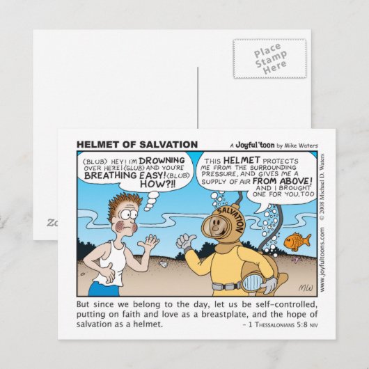 Helm of Salvation briefkaart (Voorkant / Achterkant)