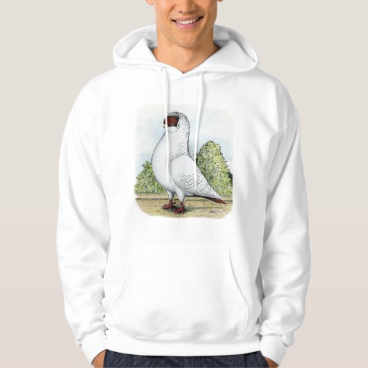 Helm:  Rode duif Hoodie (Voorkant)
